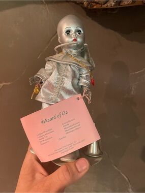 Madame Alexander Wizard Of Oz Tin Woodsman 8" Doll 1993 Silver Gray w/ Stand